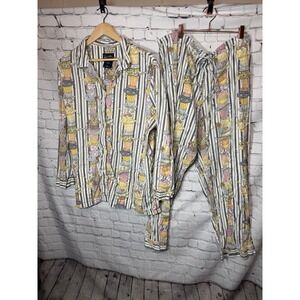 Nick & Nora XXL Tea Cup Lightweight Cotton Pajamas Blue Tag Gilmore Girls